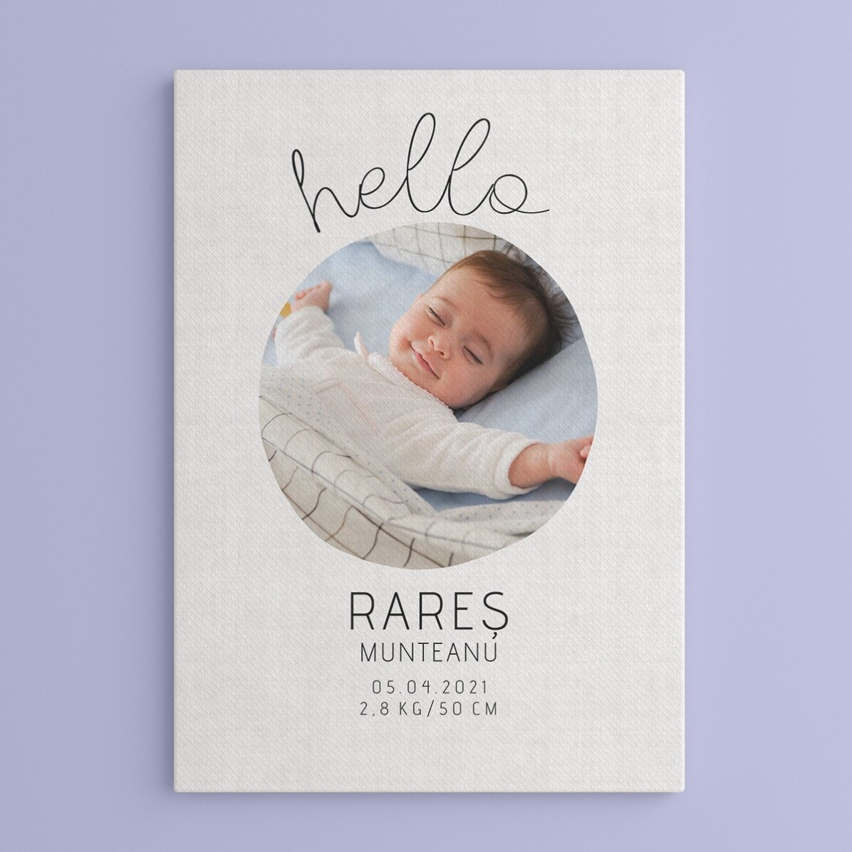 Spersonalizowany obrazek z napisem i zdjęciem – Hello to you
