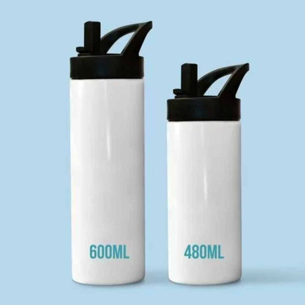 Thermos with handle and straw personalised with name - Rainbow
