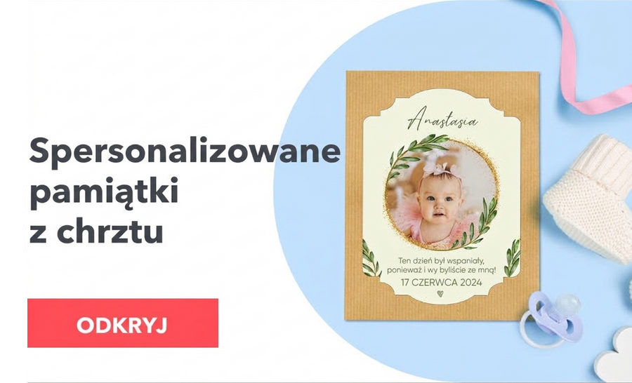 Spersonalizowane pamiątki z okazji chrztu
