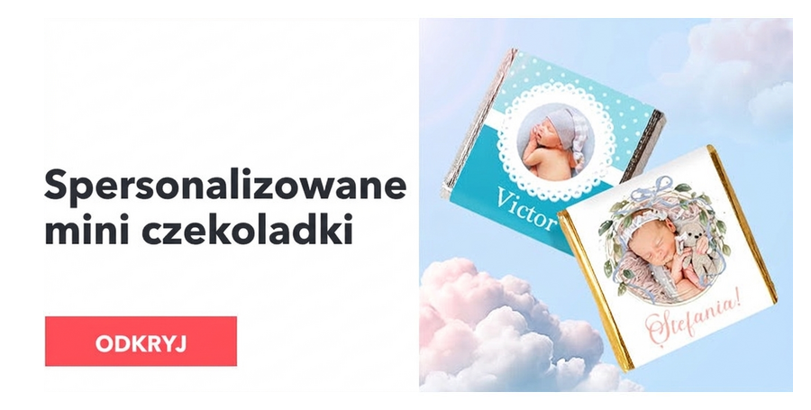 Spersonalizowane mini czekoladki na chrzciny