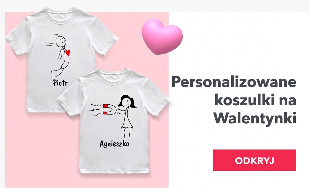 Koszulki na Walentynki
