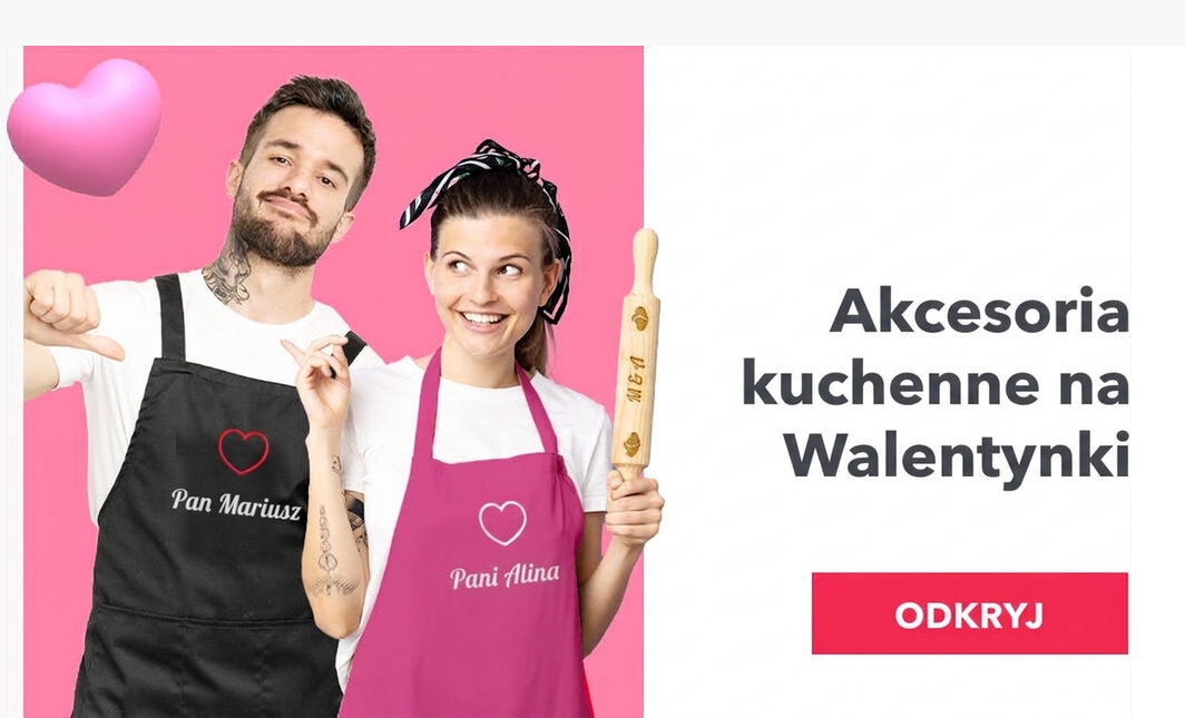 Akcesoria kuchenne na Walentynki
