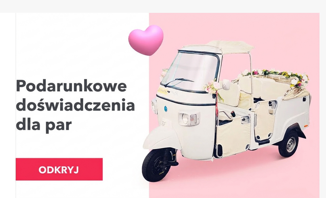 Prezenty-przeżycia na Walentynki
