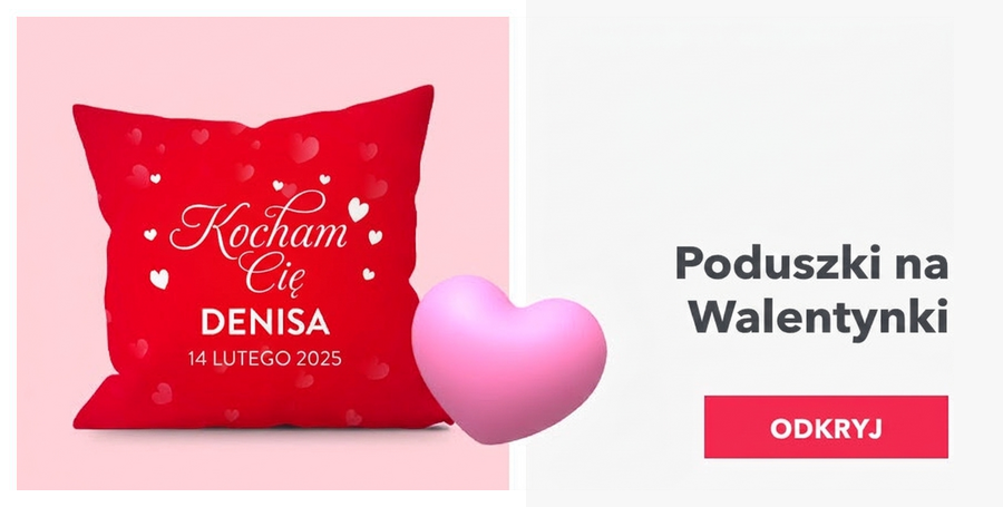 Poduszki na Walentynki