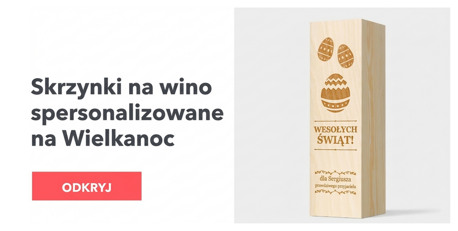 Spersonalizowane pudełka na wino na Wielkanoc