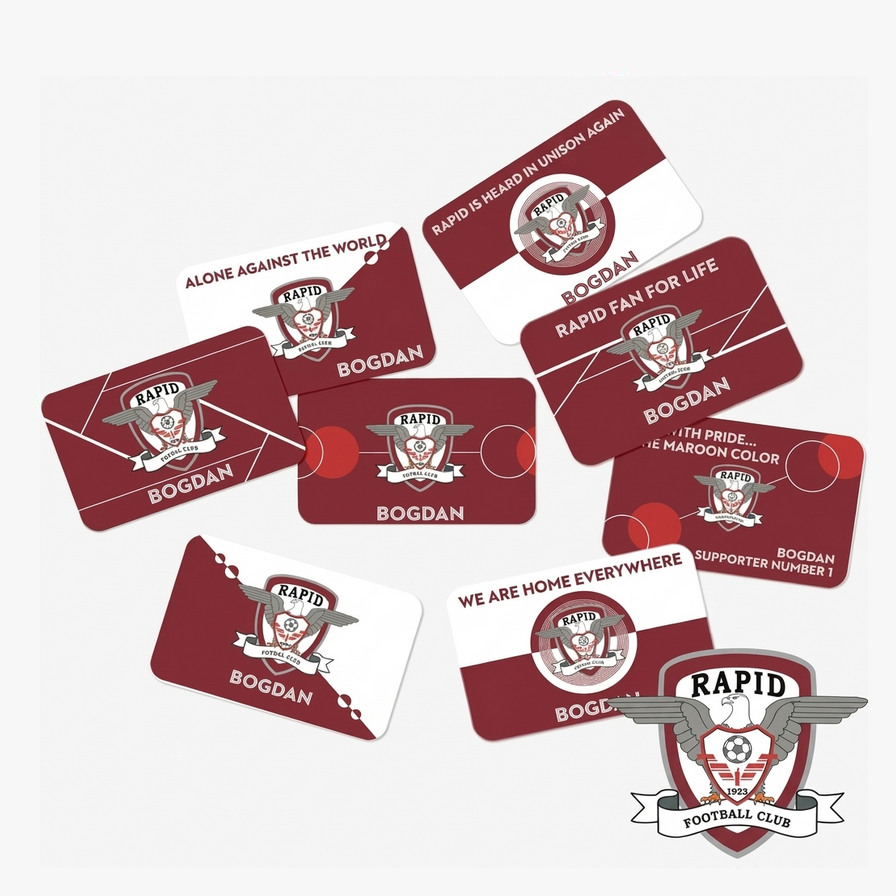 Naklejki, spersonalizowane etykiety samoprzylepne na oficjalnej licencji – FC Rapid 1923