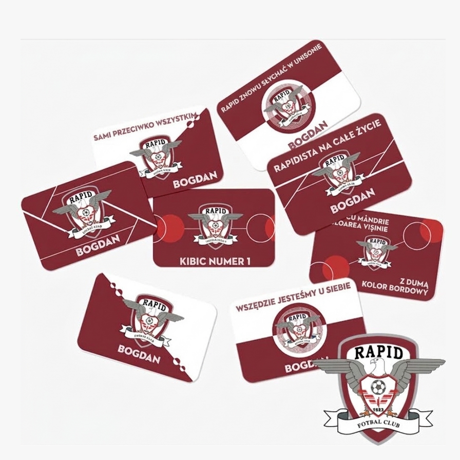 Naklejki, spersonalizowane etykiety samoprzylepne na oficjalnej licencji – FC Rapid 1923