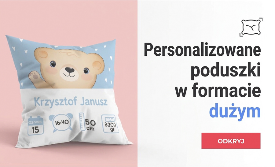 Spersonalizowane poduszki – duży rozmiar