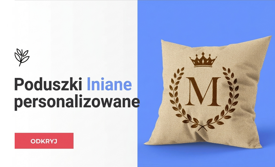 Poduszki personalizowane z teksturą lnu