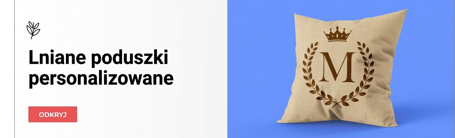 Poduszki personalizowane z teksturą lnu