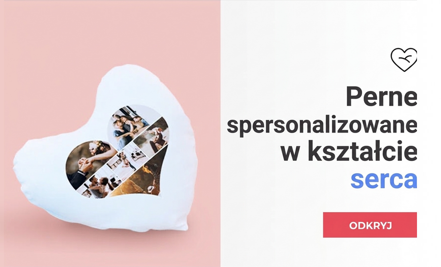Spersonalizowane poduszki w kształcie serca
