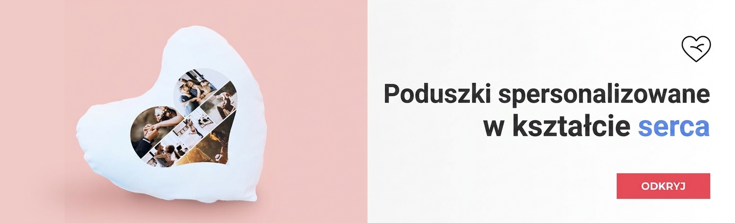 Spersonalizowane poduszki w kształcie serca