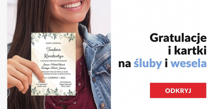 Kartki okolicznościowe, karty i zaproszenia ślubne