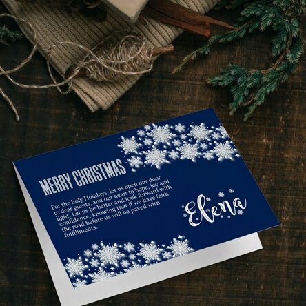 Spersonalizowana kartka świąteczna – Blue Christmas
