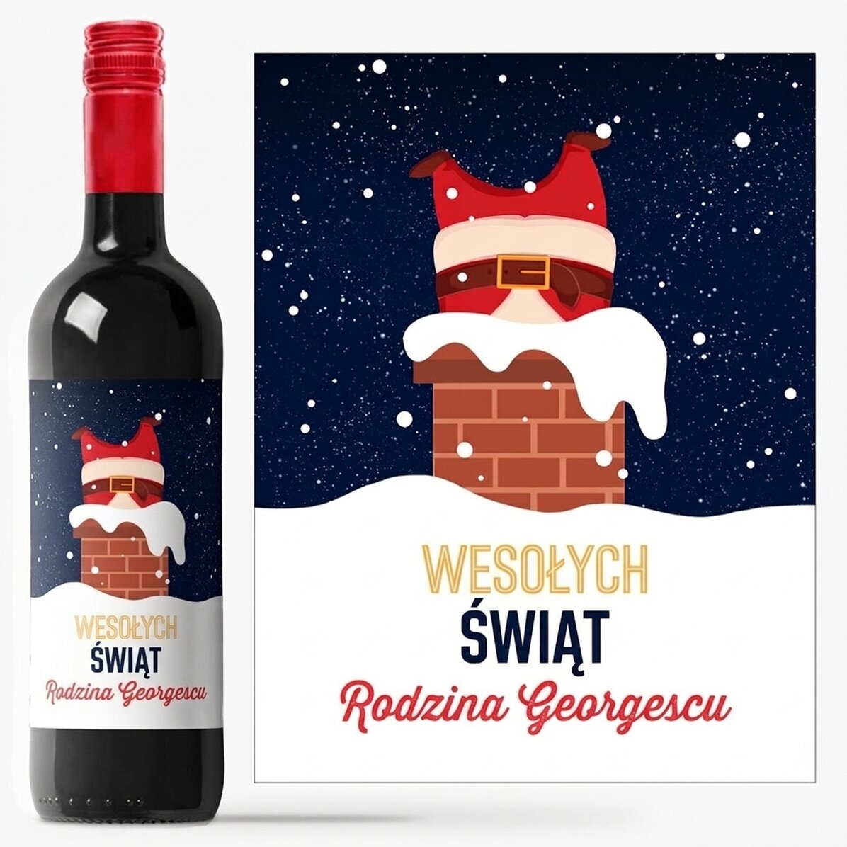 Wino z indywidualnym napisem – Na zdrowie!