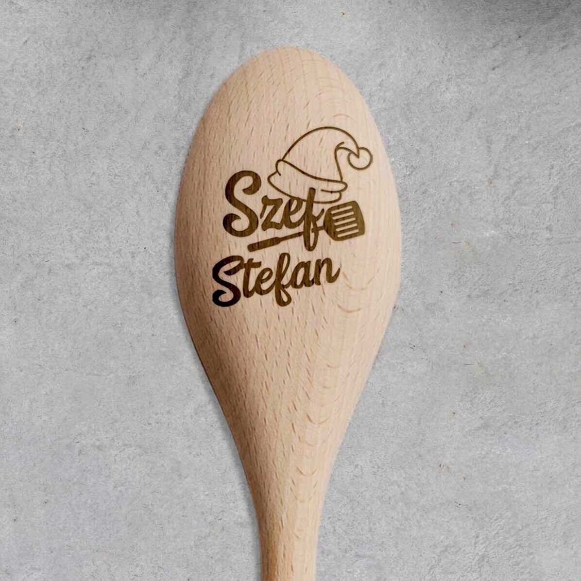 Spersonalizowana drewniana łyżka – Christmas chef