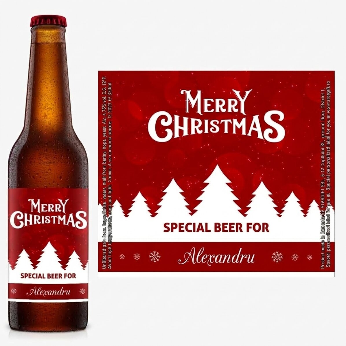 Piwo z indywidualnym nadrukiem – Merry Christmas