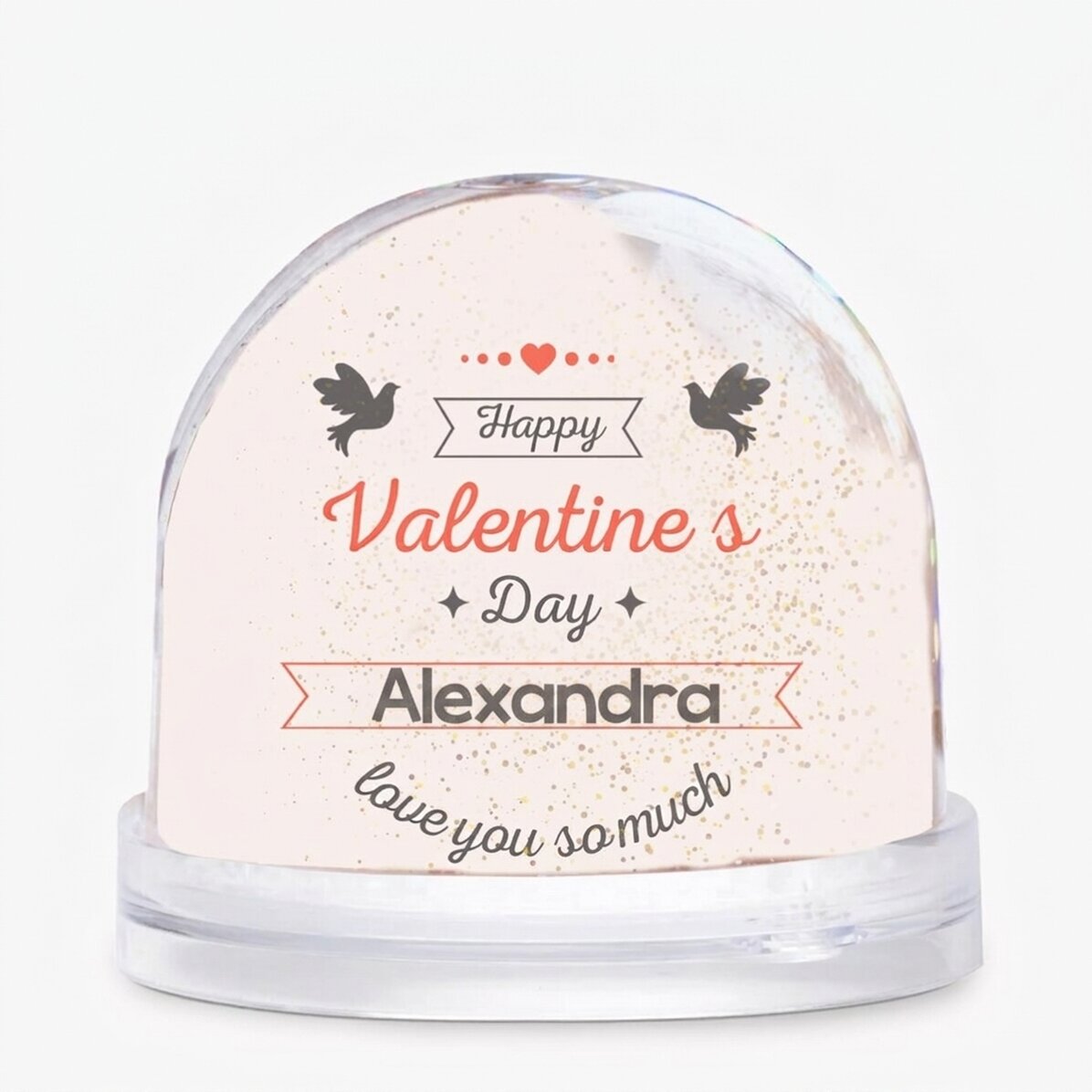 Spersonalizowana kula biurkowa ze zdjęciem i napisem – „Love you so much”