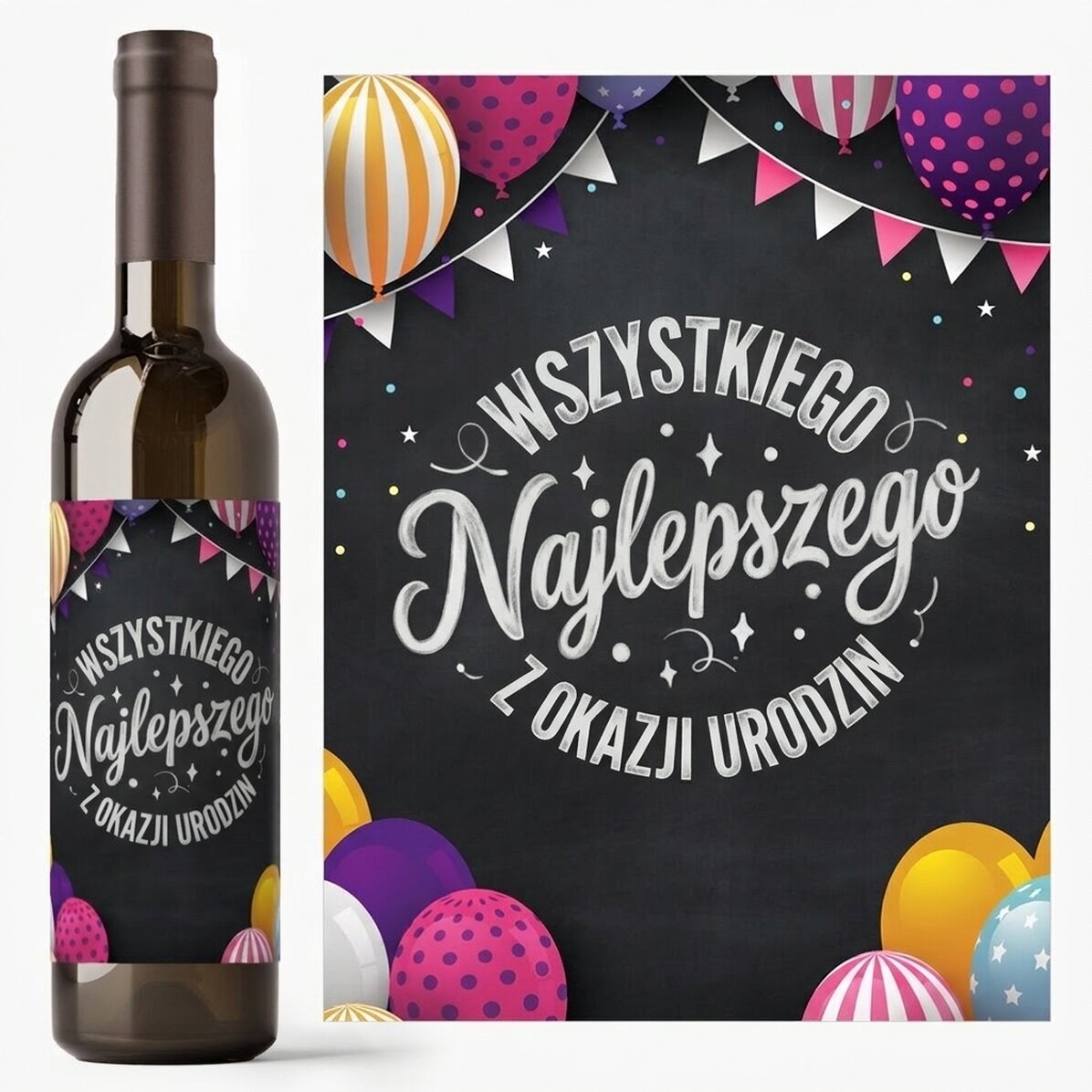 Wino z indywidualnym nadrukiem – „Happy Birthday To You”