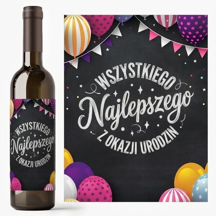 Wino z indywidualnym nadrukiem – „Happy Birthday To You”
