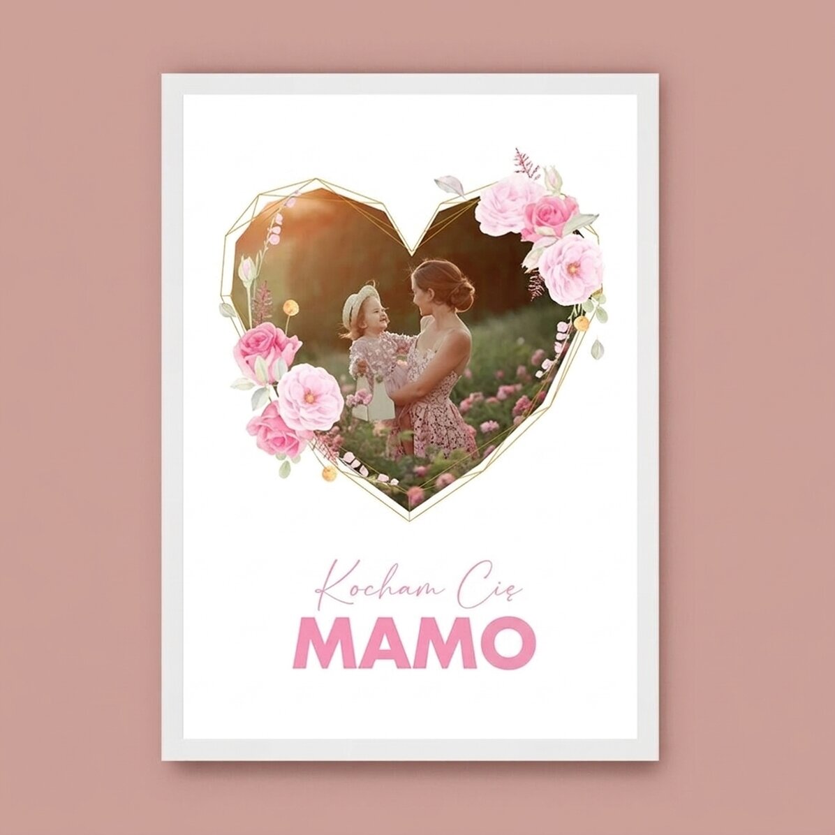 Spersonalizowany obrazek ze zdjęciem i napisem – „From my heart”