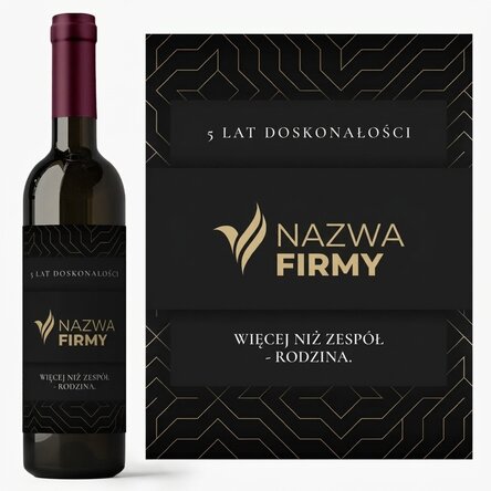 Wino z indywidualnym nadrukiem z logo i napisem