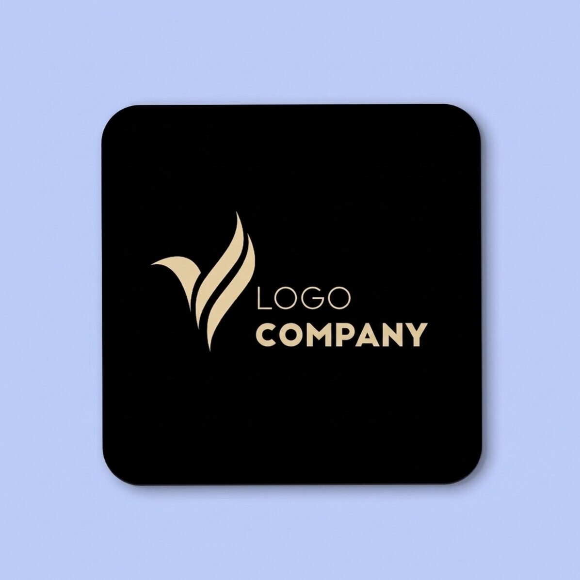 Spodek pod szklankę z nadrukowanym logo