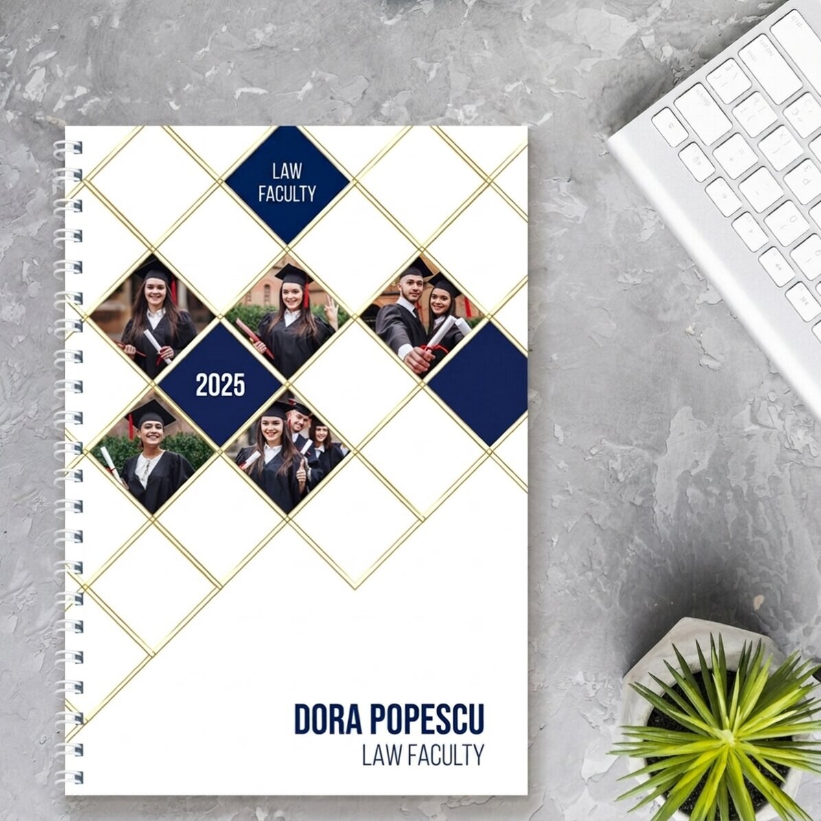 Spis z imieniem i zdjęciami oraz napisem – Happy Graduation