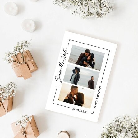 Spersonalizowane zdjęcie 10 x 15 cm – „Save the date”