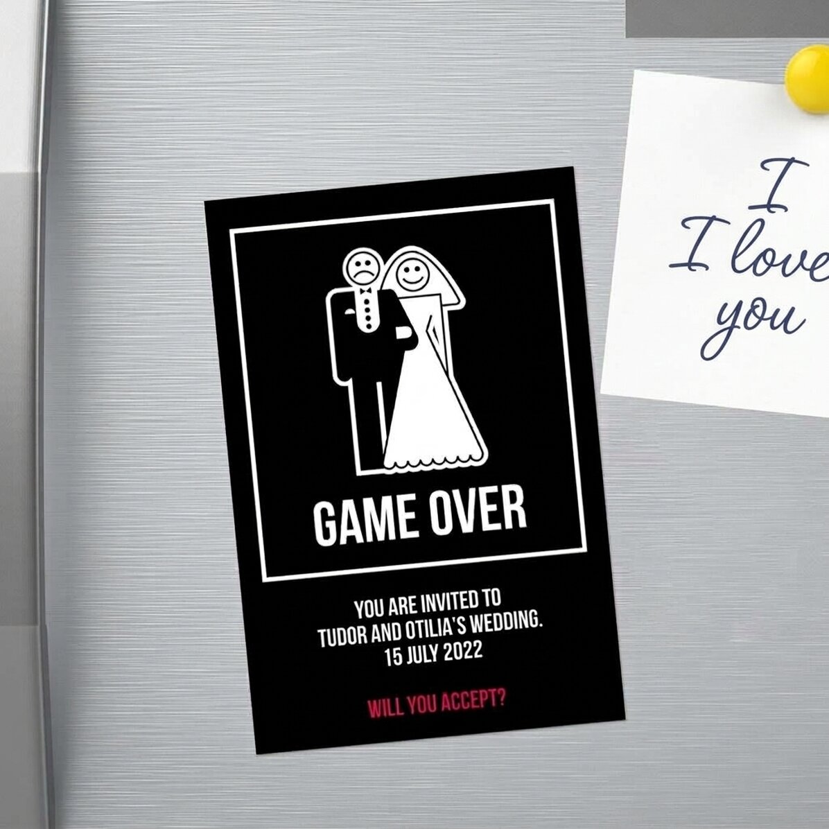 Spersonalizowany magnes 10 x 15 cm – Game over