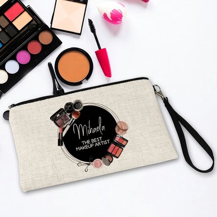 Personalised cosmetics bag with text - Makeup artist