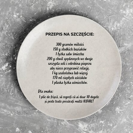 Spersonalizowany talerz z napisem