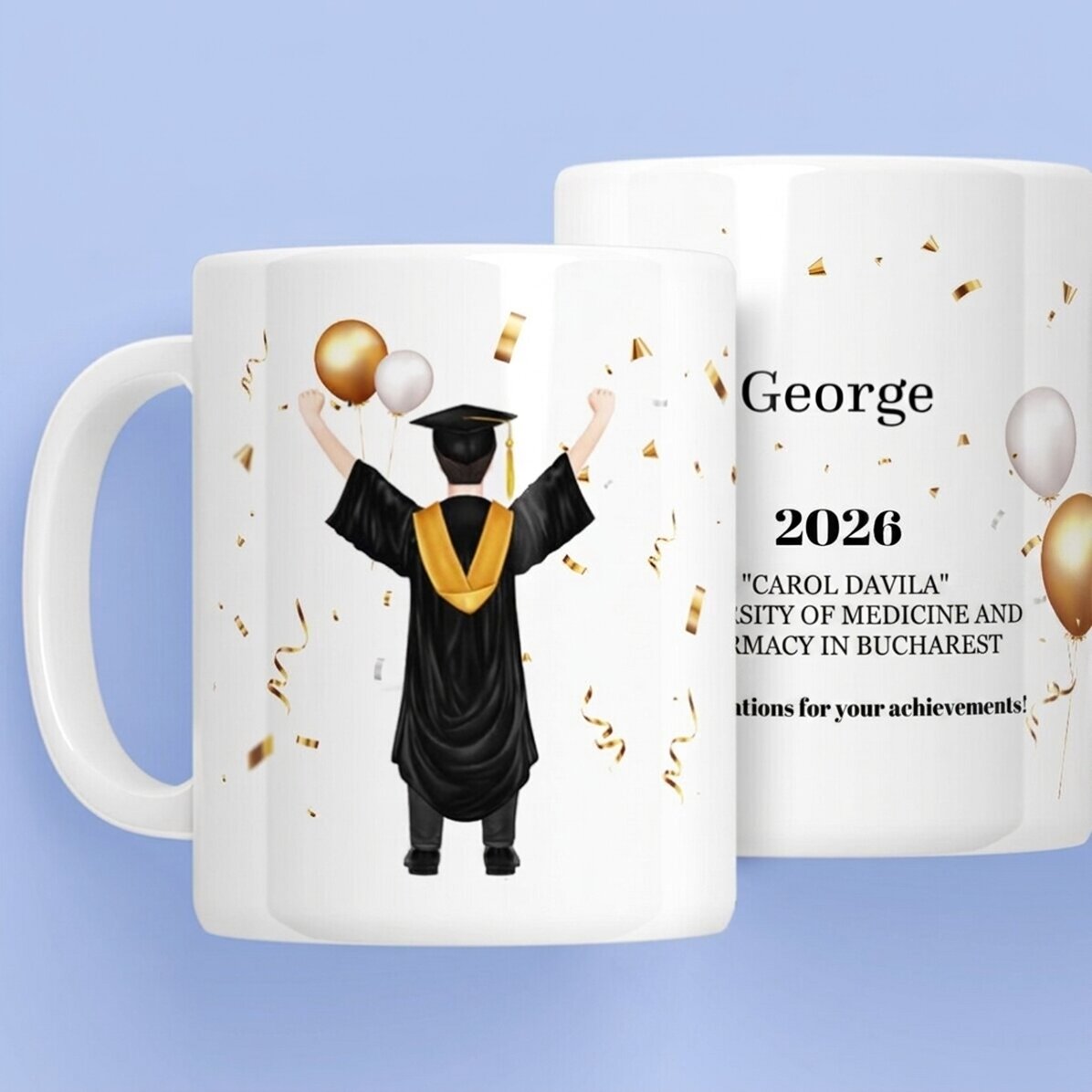 Spersonalizowany kubek z napisem – „His graduation”