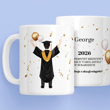Spersonalizowany kubek z napisem – „His graduation”