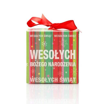 Pudełko na prezenty świąteczne – wzór z płatkami śniegu