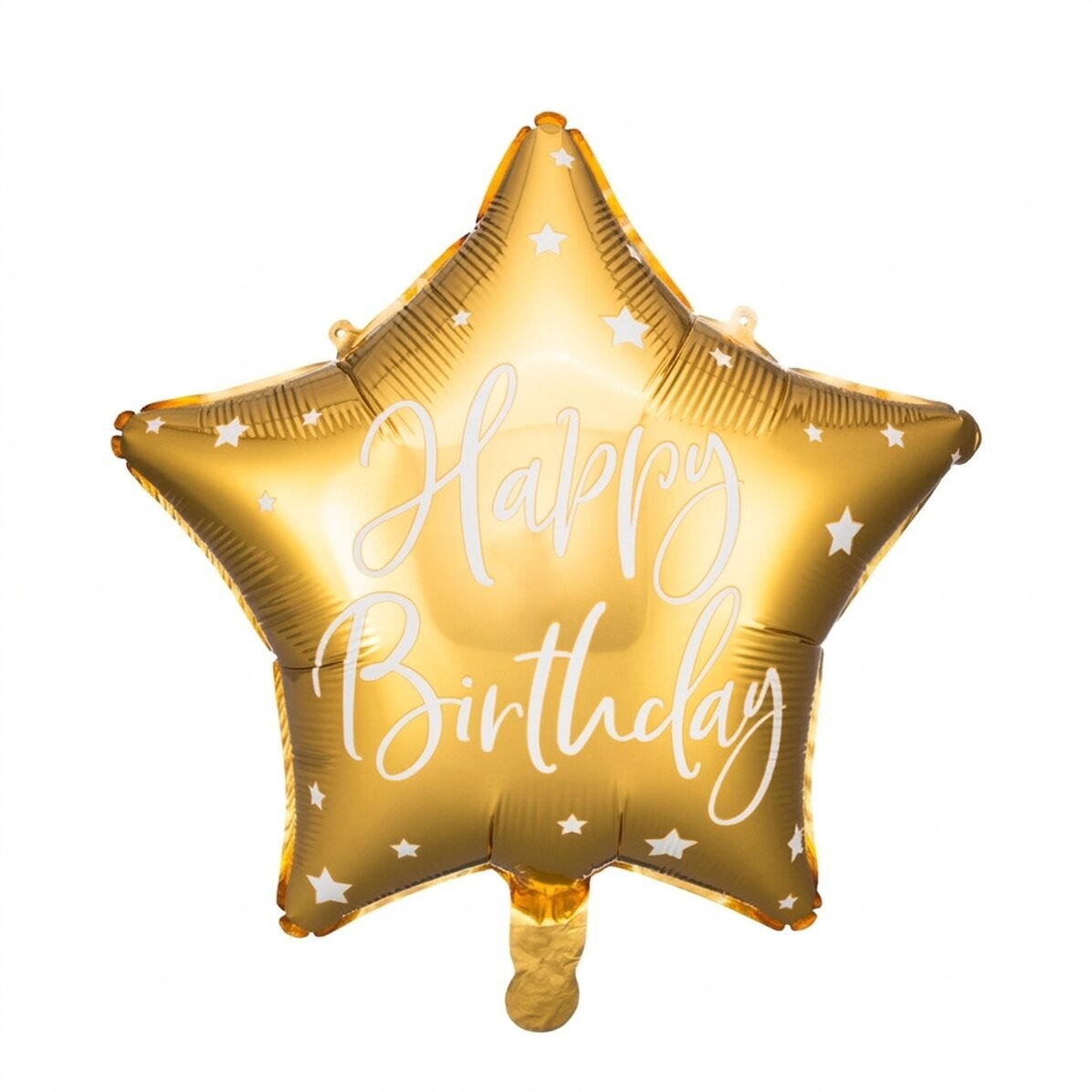Balonik – złota gwiazdka z napisem „Happy Birthday”