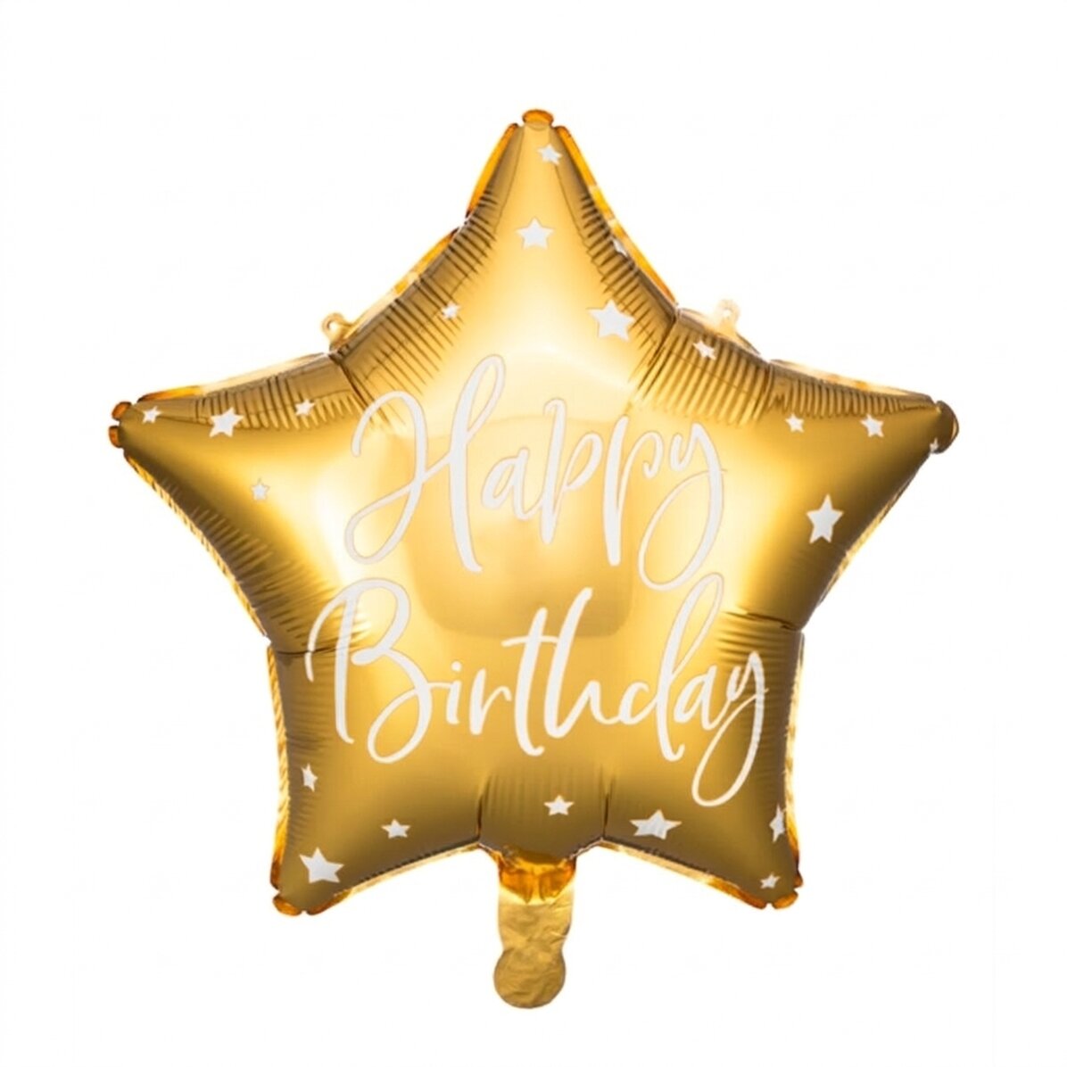 Balonik – złota gwiazdka z napisem „Happy Birthday”
