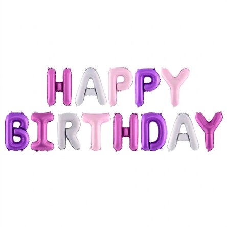 Zestaw balonów – Happy Birthday mix