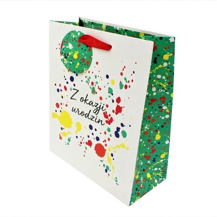 Torba prezentowa – wzór „Happy Birthday splash”