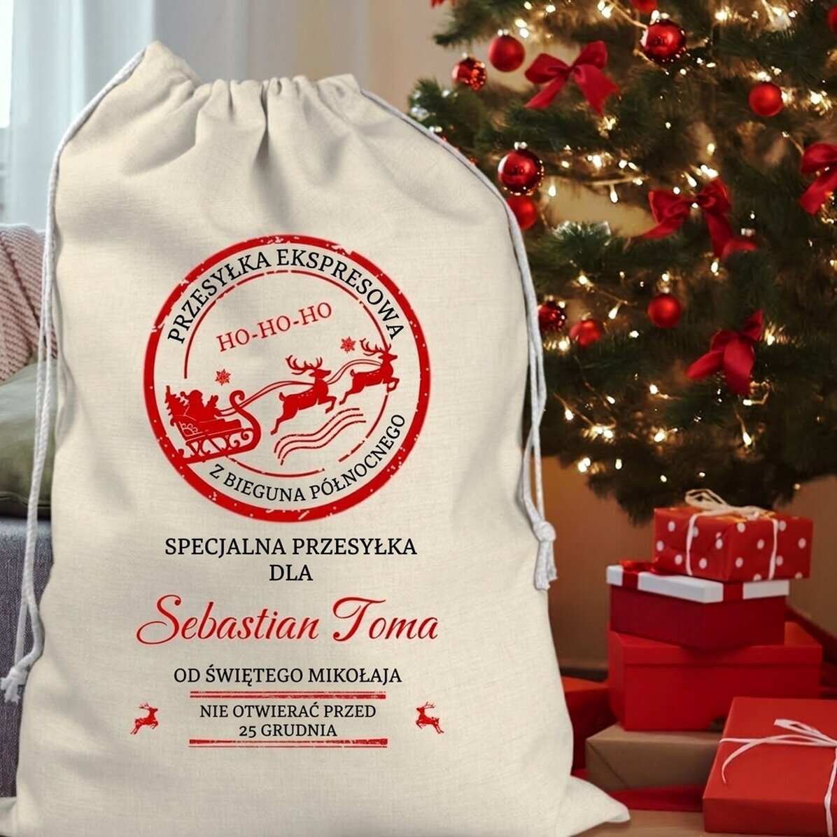 Spersonalizowana torba na prezenty z napisem – dostawa specjalna