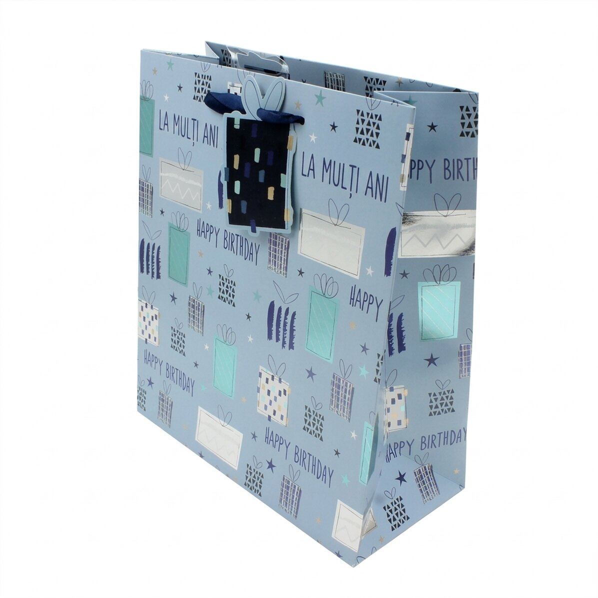 Torba na prezent – wzór „Happy Birthday gifts”