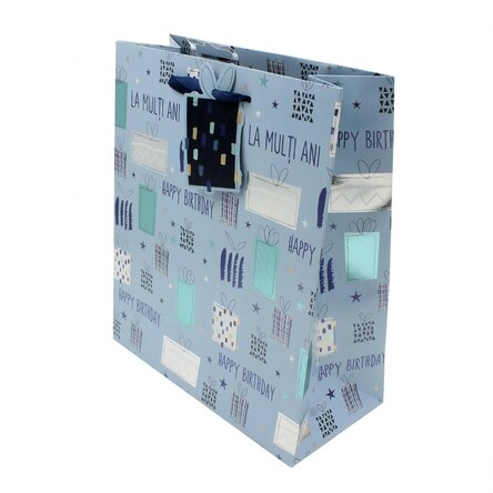 Torba na prezent – wzór „Happy Birthday gifts”