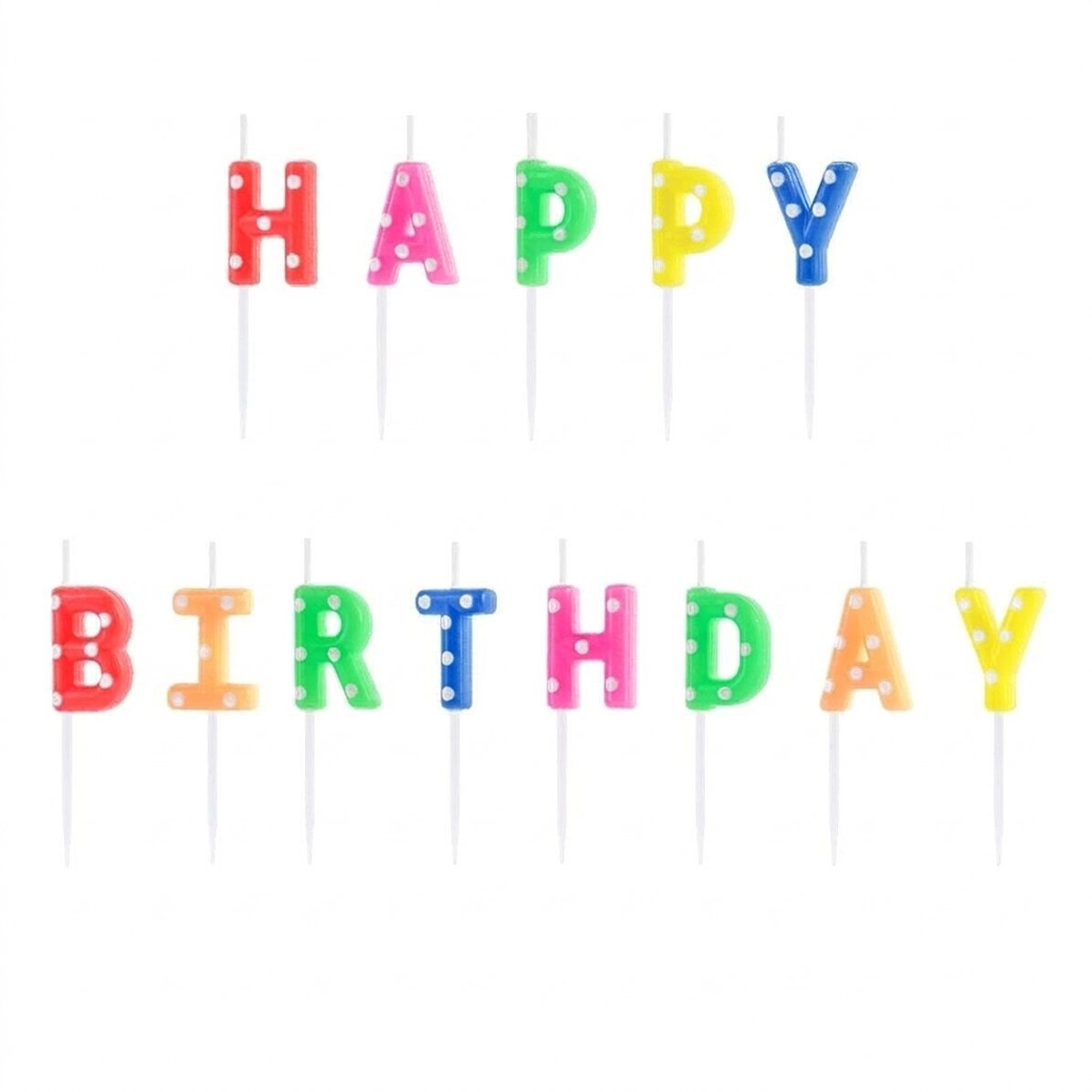 Świeczki do tortu – zestaw „Happy Birthday”
