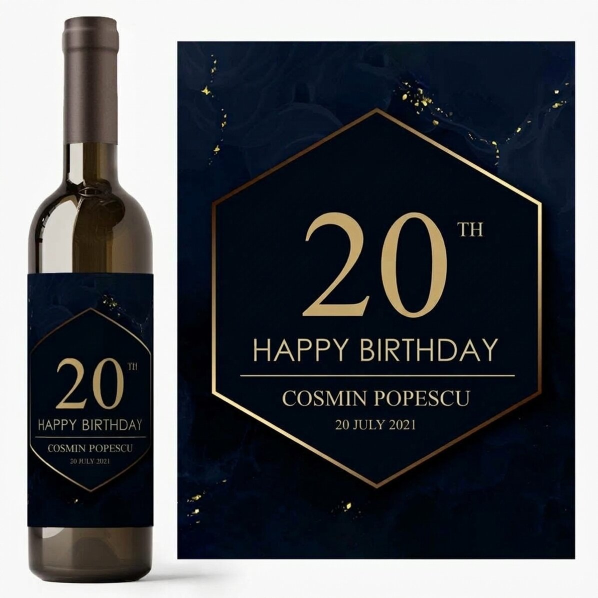 Wino z indywidualnym napisem – „Cheers to your birthday”