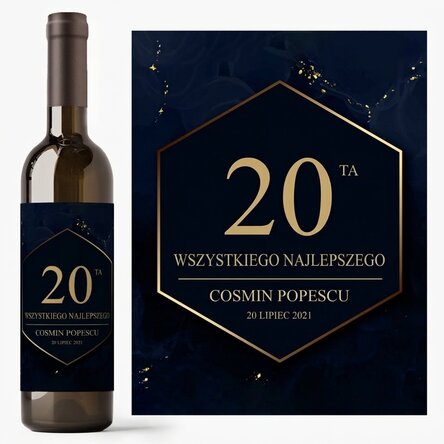 Wino z indywidualnym napisem – „Cheers to your birthday”