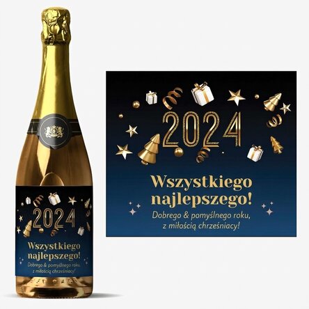 Wino musujące z indywidualnym napisem – Wszystkiego najlepszego z okazji urodzin!