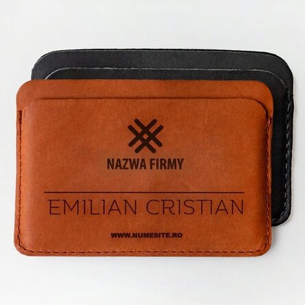 Spersonalizowany portfel skórzany z logo i imieniem