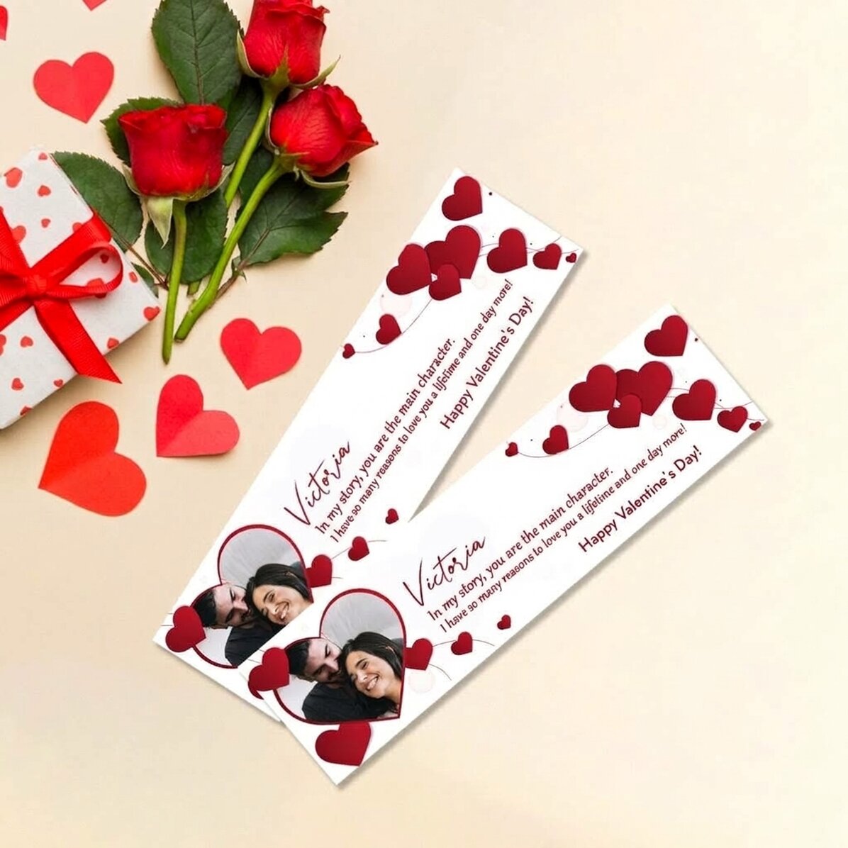 Spersonalizowana zakładka ze zdjęciem i napisem – „I love you”