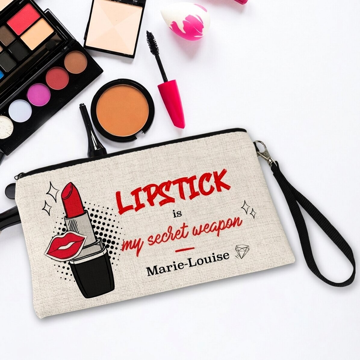 Spersonalizowany zestaw do makijażu z napisem – „My secret weapon”