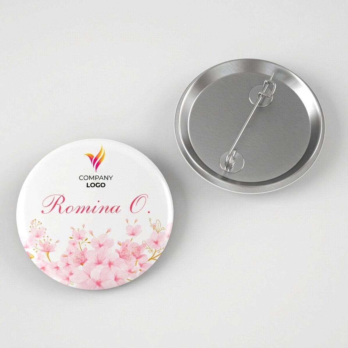 Spersonalizowana plakietka z logo i imieniem – Flowers